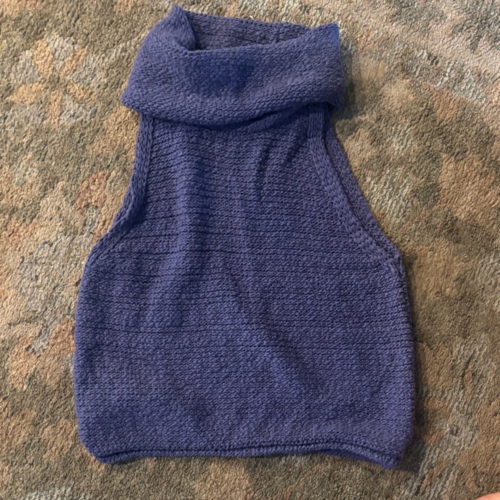 By Together Blue Cowl Neck Sweater Vest
